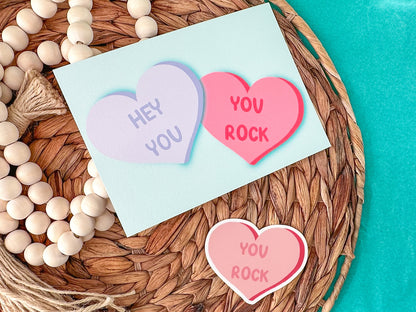 You Rock Candy Heart Sticker