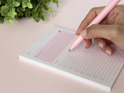 Priorities Notepad - Pink