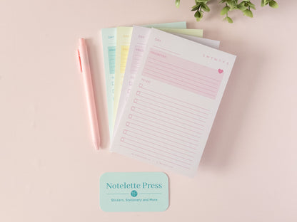 Priorities Notepad - Pink