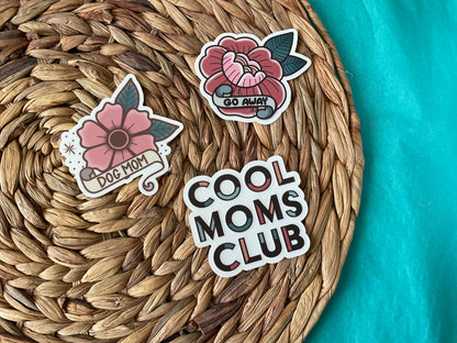 Cool Moms Club Clear Sticker
